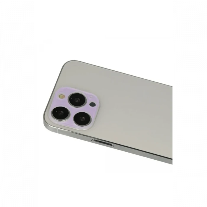 Apple iPhone 13 Pro Max Rainbow Kamera Lens Koruma Cam - Mor