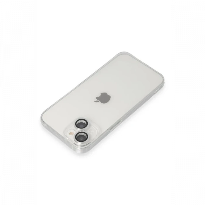 Apple iPhone 14 Kılıf Luko Lens Silikon - Gümüş
