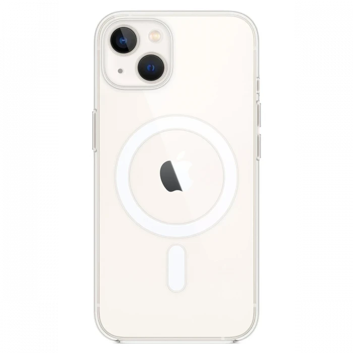 Apple iPhone 14 Kılıf Magneticsafe Şeffaf Silikon - Şeffaf