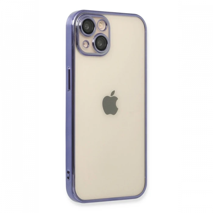 Apple iPhone 14 Kılıf Razer Lensli Silikon - Mor
