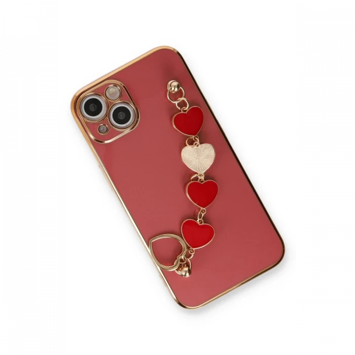 Apple iPhone 14 Plus Kılıf Esila Silikon - Kırmızı