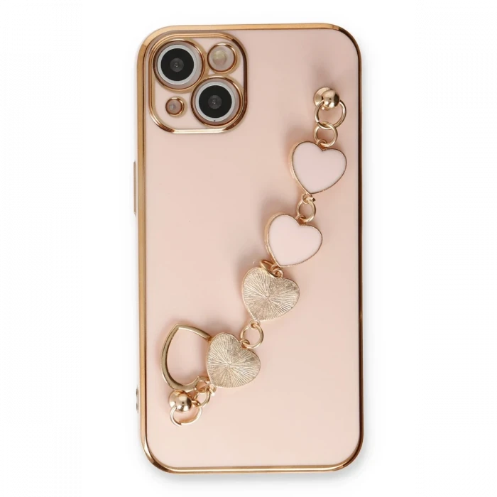 Apple iPhone 14 Plus Kılıf Esila Silikon - Pudra