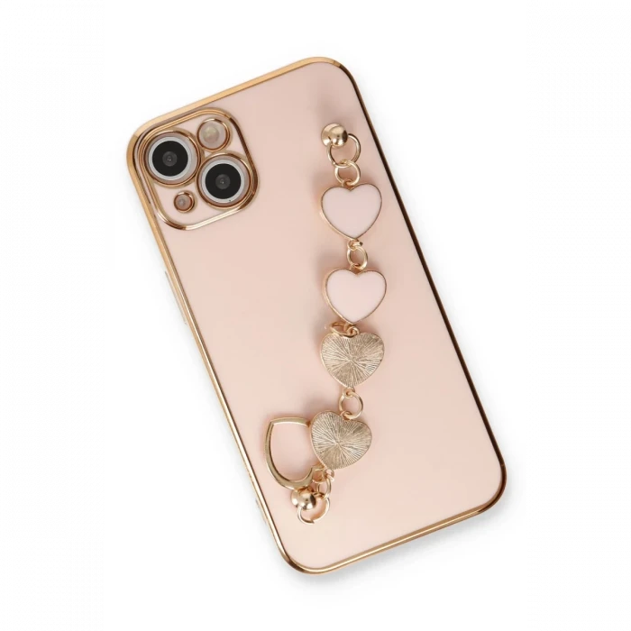 Apple iPhone 14 Plus Kılıf Esila Silikon - Pudra