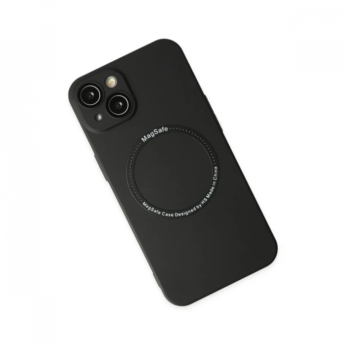 Apple iPhone 14 Plus Kılıf Jack Magneticsafe Lens Silikon - Siyah