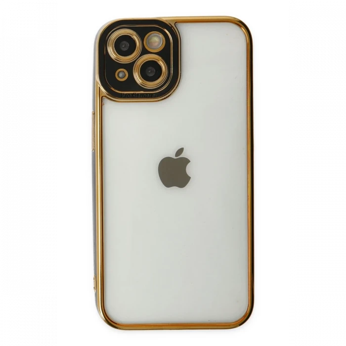 Apple iPhone 14 Plus Kılıf Liva Lens Silikon - Siyah