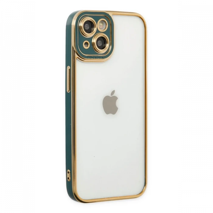 Apple iPhone 14 Plus Kılıf Liva Lens Silikon - Yeşil