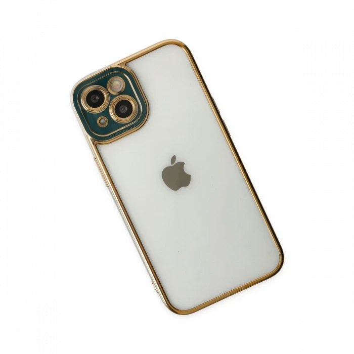 Apple iPhone 14 Plus Kılıf Liva Lens Silikon - Yeşil