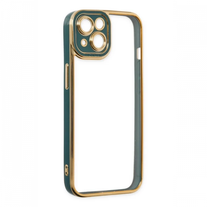 Apple iPhone 14 Plus Kılıf Liva Lens Silikon - Yeşil