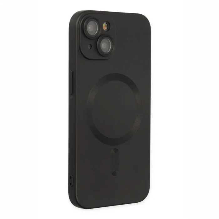 Apple iPhone 14 Plus Kılıf Moshi Lens Magneticsafe Silikon - Siyah