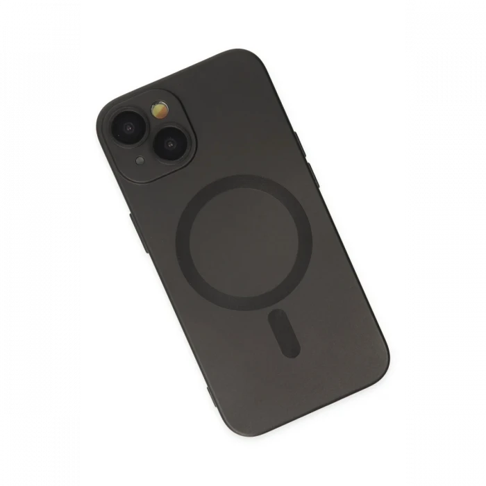 Apple iPhone 14 Plus Kılıf Moshi Lens Magneticsafe Silikon - Siyah