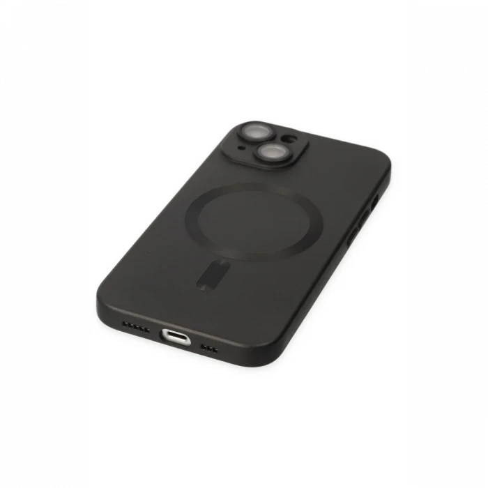 Apple iPhone 14 Plus Kılıf Moshi Lens Magneticsafe Silikon - Siyah