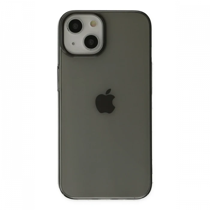 Apple iPhone 14 Plus Kılıf Pc Sert Şeffaf Kapak - Siyah