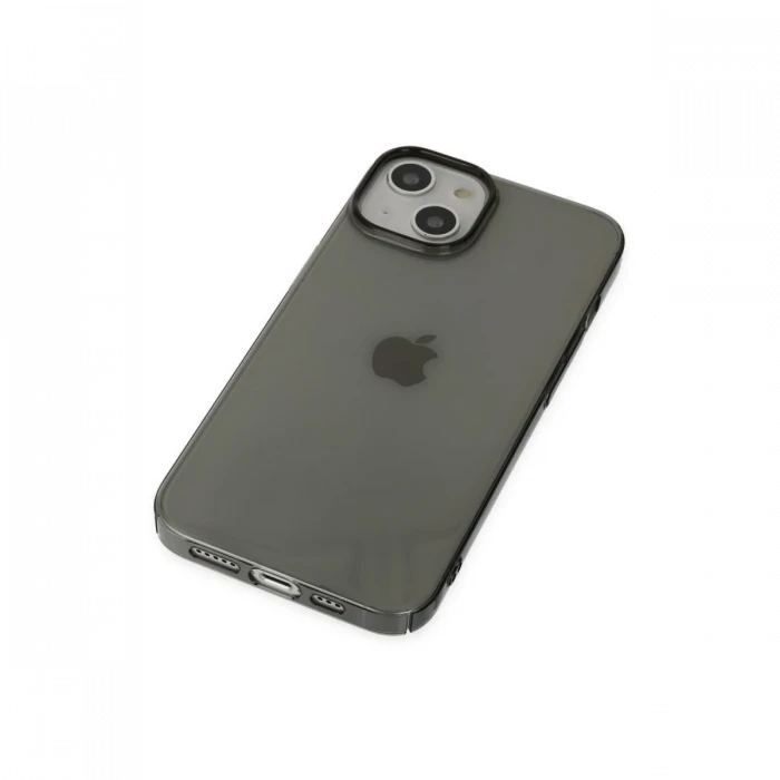 Apple iPhone 14 Plus Kılıf Pc Sert Şeffaf Kapak - Siyah