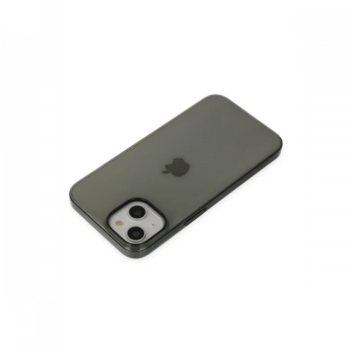 Apple iPhone 14 Plus Kılıf Pc Sert Şeffaf Kapak - Siyah