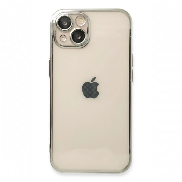 Apple iPhone 14 Plus Kılıf Razer Lensli Silikon - Gümüş
