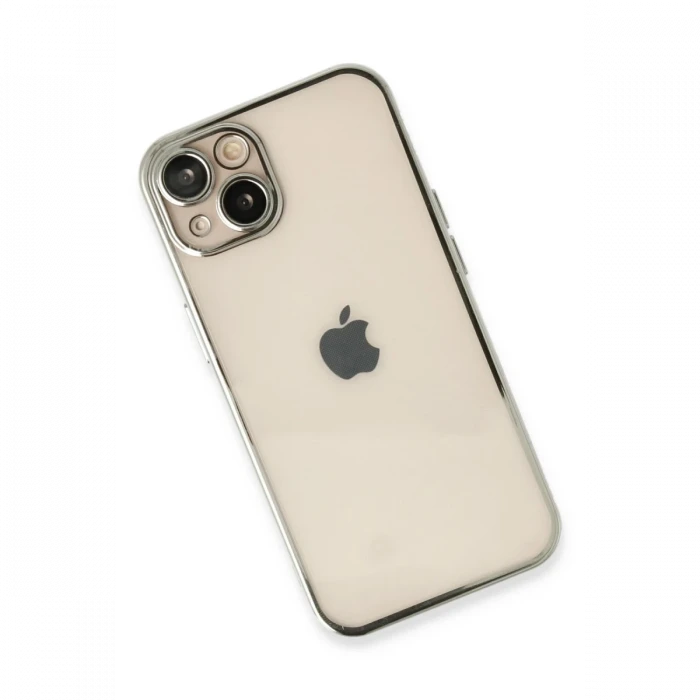 Apple iPhone 14 Plus Kılıf Razer Lensli Silikon - Gümüş