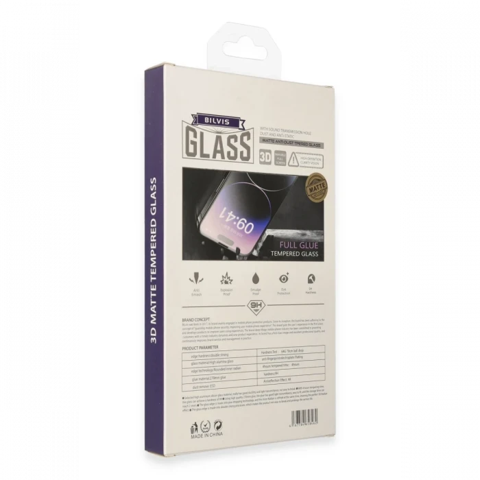 Apple iPhone 14 Pro Bilvis 3D Mat Cam Ekran Koruyucu