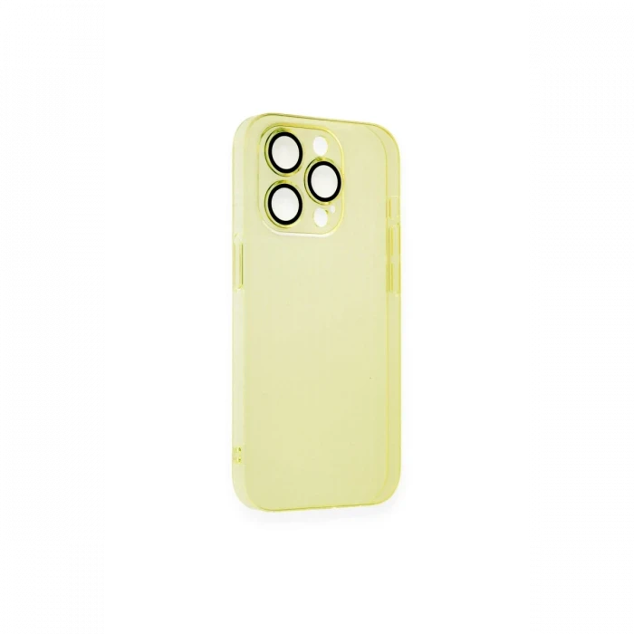 Apple iPhone 14 Pro Kılıf Armada Lensli Kapak - Sarı