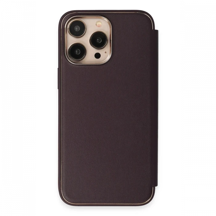 Apple iPhone 14 Pro Kılıf Dolpin Kapaklı - Derin Mor