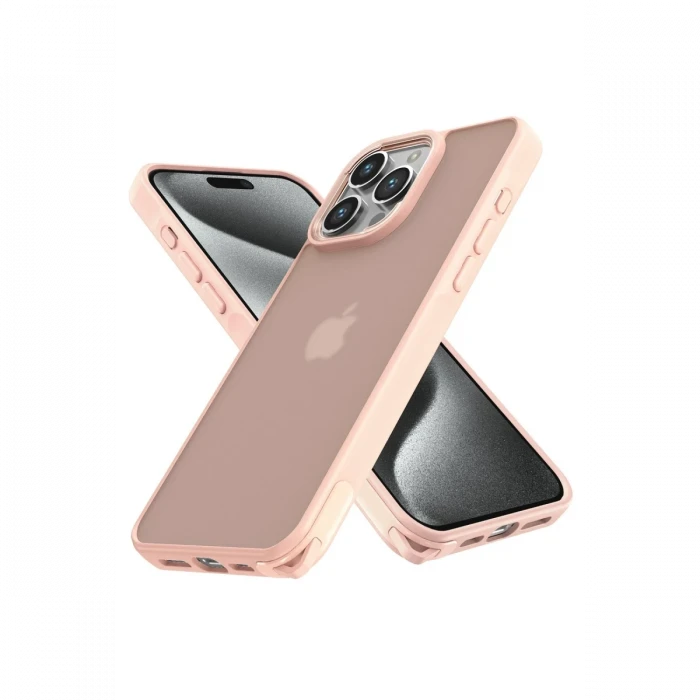 Apple iPhone 14 Pro Kılıf Elegant Kapak - Pudra