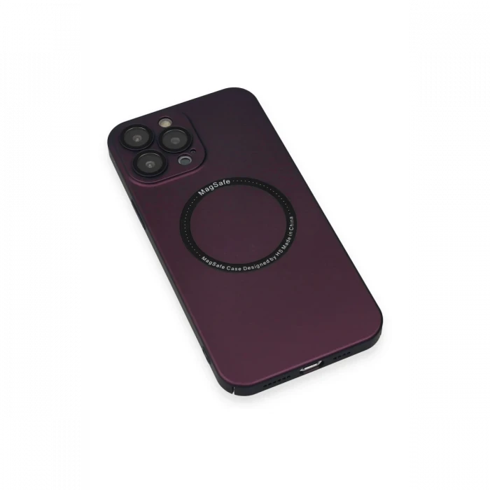 Apple iPhone 14 Pro Kılıf Jack Magneticsafe Lens Silikon - Mürdüm