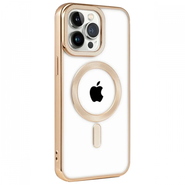 Apple iPhone 14 Pro Kılıf Kronos Magsafe Kapak - Gold