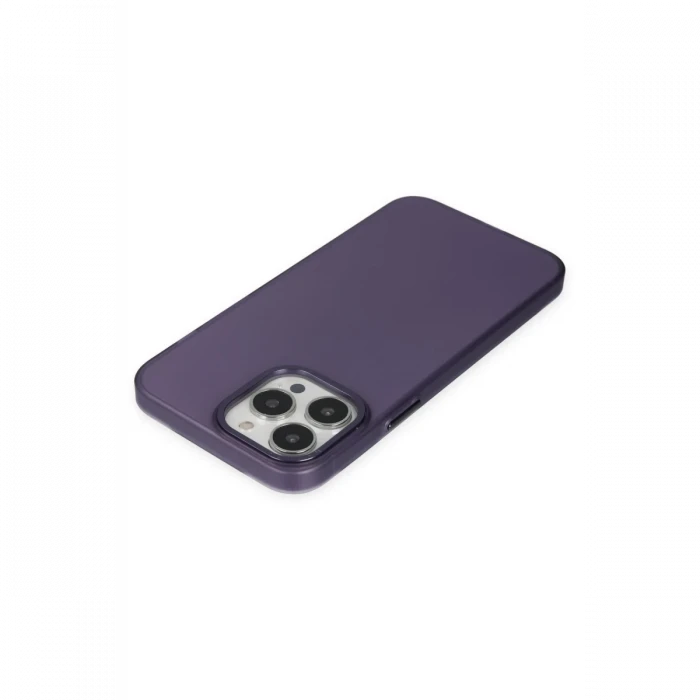 Apple iPhone 14 Pro Kılıf Modos Metal Kapak - Derin Mor
