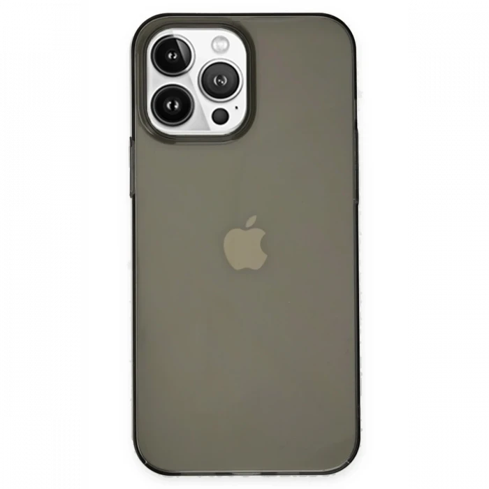 Apple iPhone 14 Pro Kılıf Pc Sert Şeffaf Kapak - Siyah