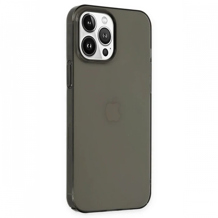 Apple iPhone 14 Pro Kılıf Pc Sert Şeffaf Kapak - Siyah