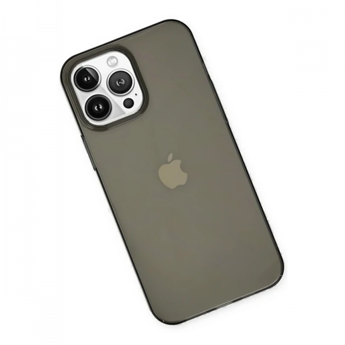 Apple iPhone 14 Pro Kılıf Pc Sert Şeffaf Kapak - Siyah