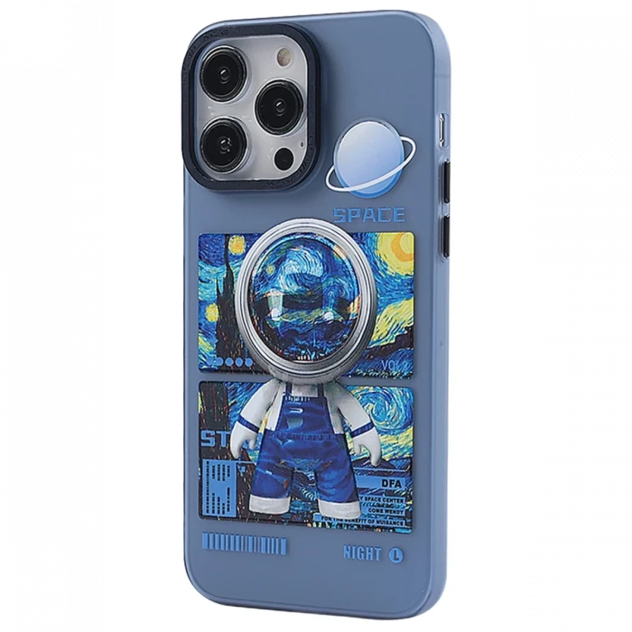 Apple iPhone 14 Pro Kılıf Prada Desenli Kapak - Prada Mavi - 1