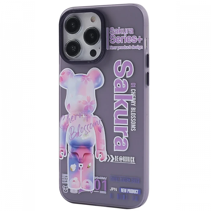 Apple iPhone 14 Pro Kılıf Prada Desenli Kapak - Prada Mor - 1