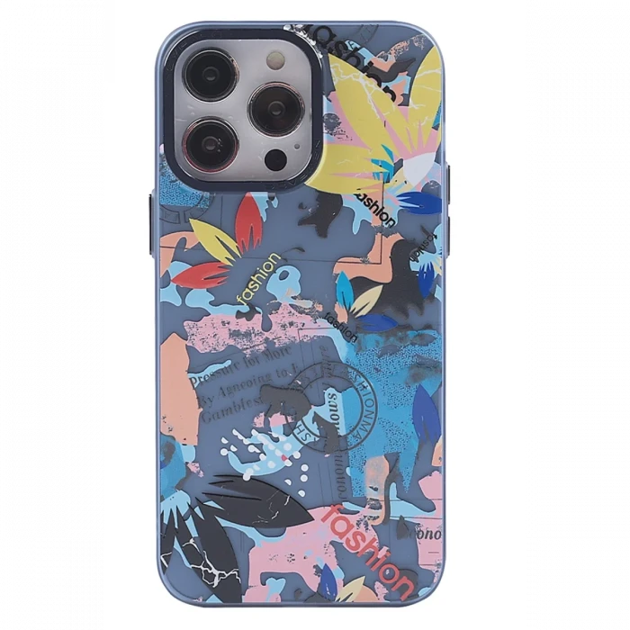 Apple iPhone 14 Pro Kılıf Prada Desenli Kapak - Prada Pembe - 1
