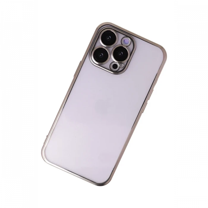 Apple iPhone 14 Pro Kılıf Razer Lensli Silikon - Gold