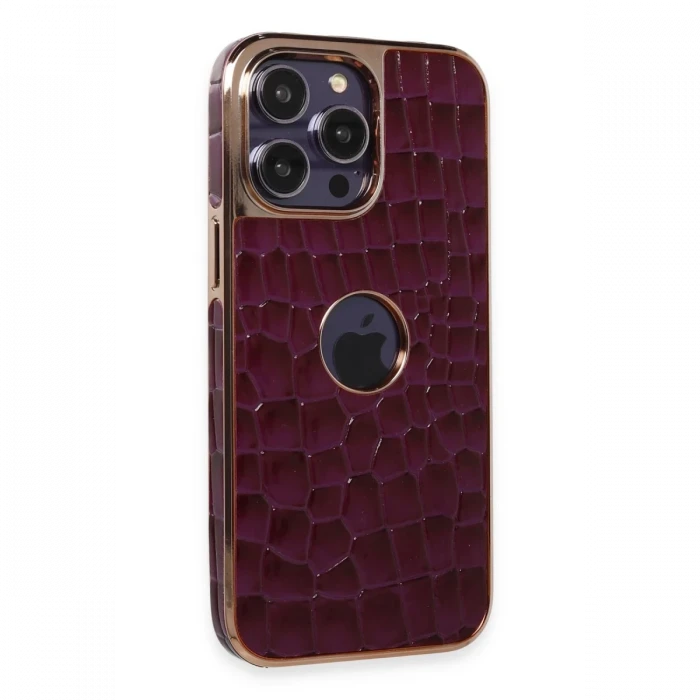 Apple iPhone 14 Pro Kılıf Snake Kapak - Derin Mor