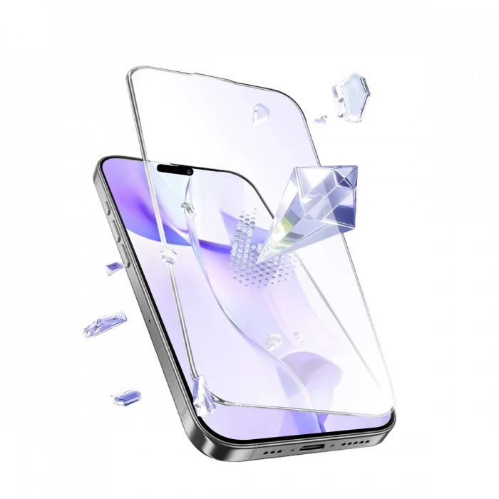 Apple iPhone 14 Pro Max Bilvis 5in1 3D Magic Cam Ekran Koruyucu - Siyah