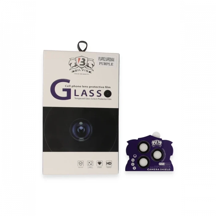 Apple iPhone 14 Pro Max Bilvis Titan Kamera Lens - Derin Mor