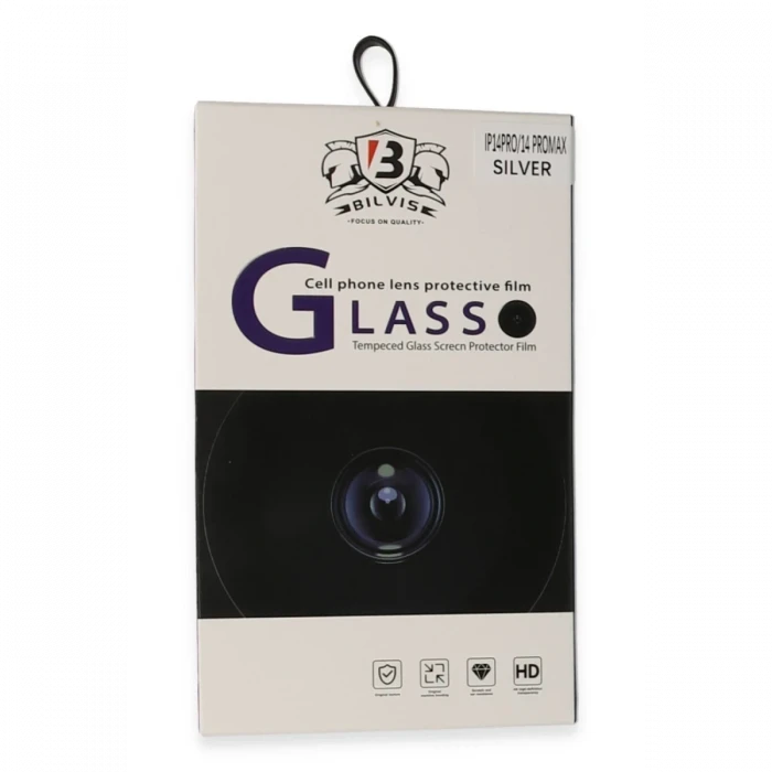 Apple iPhone 14 Pro Max Bilvis Titan Kamera Lens - Gümüş