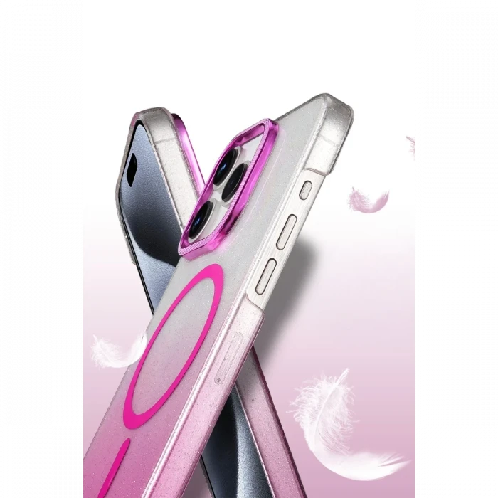 Apple iPhone 14 Pro Max Glossy Magsafe Kapak - Pembe