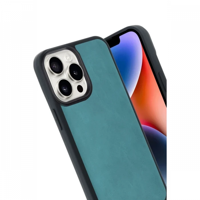 Apple iPhone 14 Pro Max Kılıf Aras Deri Kapak - Açık Yeşil