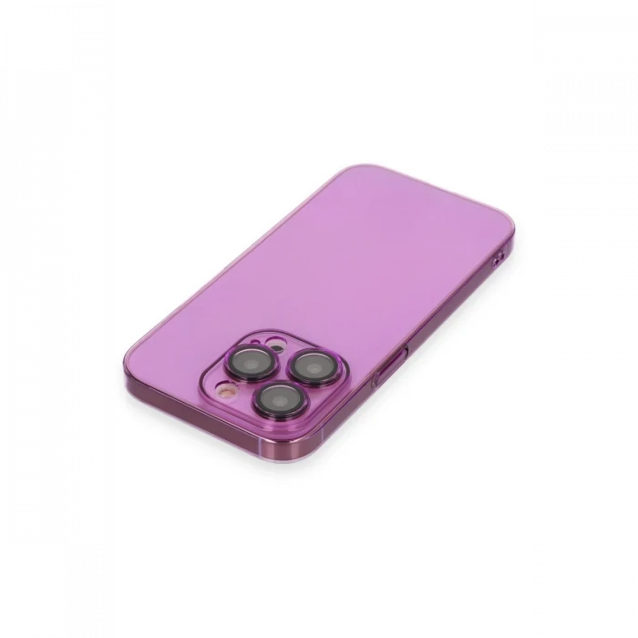 Apple iPhone 14 Pro Max Kılıf Armada Lensli Kapak - Mor