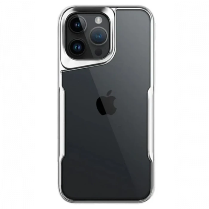 Apple iPhone 14 Pro Max Kılıf Boyi Silikon Kapak - Gümüş