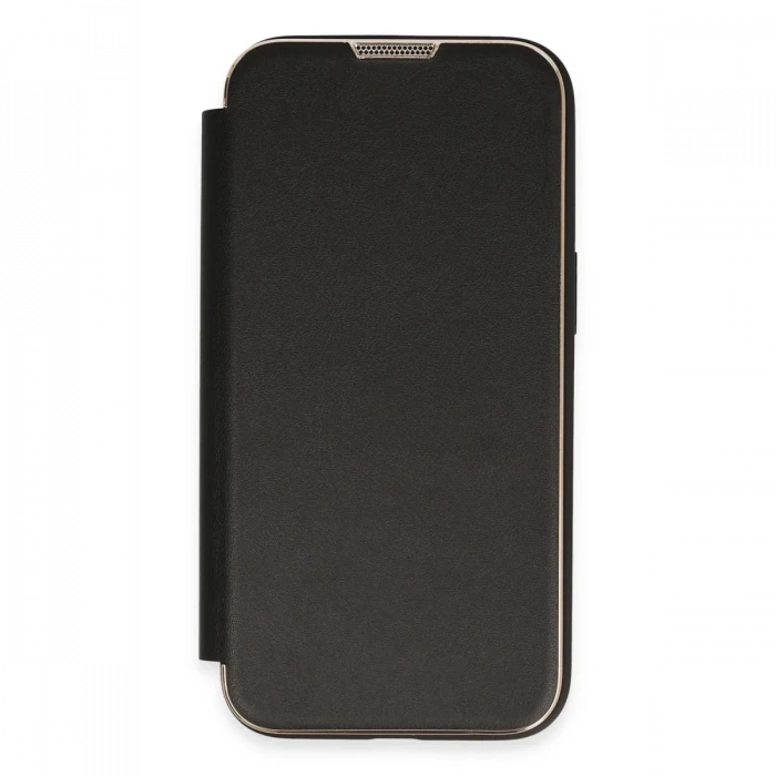 Apple iPhone 14 Pro Max Kılıf Dolpin Kapaklı - Siyah