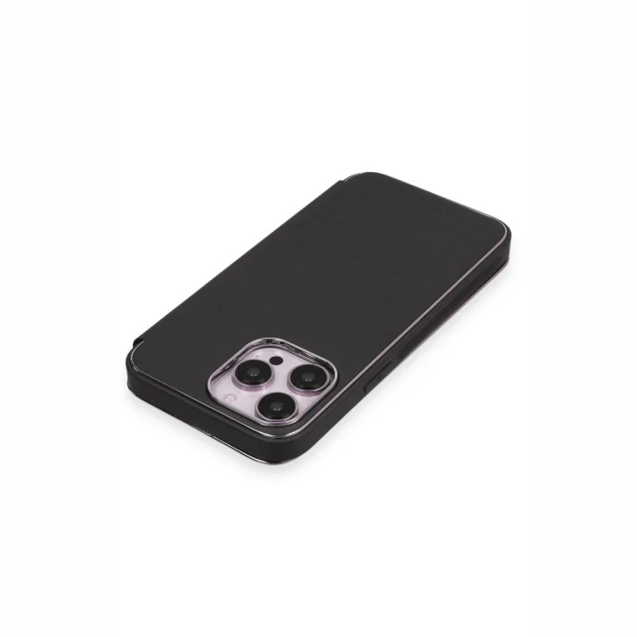Apple iPhone 14 Pro Max Kılıf Dolpin Kapaklı - Siyah