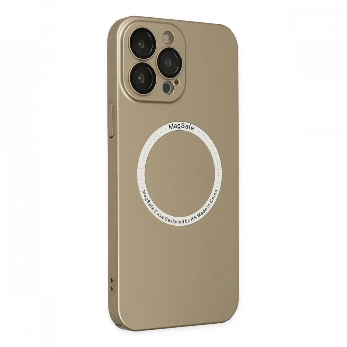 Apple iPhone 14 Pro Max Kılıf Jack Magneticsafe Lens Silikon - Gold