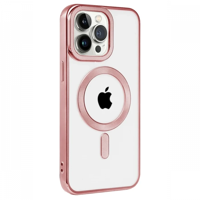 Apple iPhone 14 Pro Max Kılıf Kronos Magsafe Kapak - Rose Gold