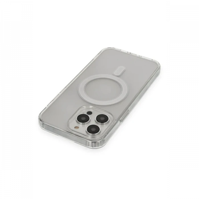 Apple iPhone 14 Pro Max Kılıf Matte Şeffaf Magneticsafe - Şeffaf