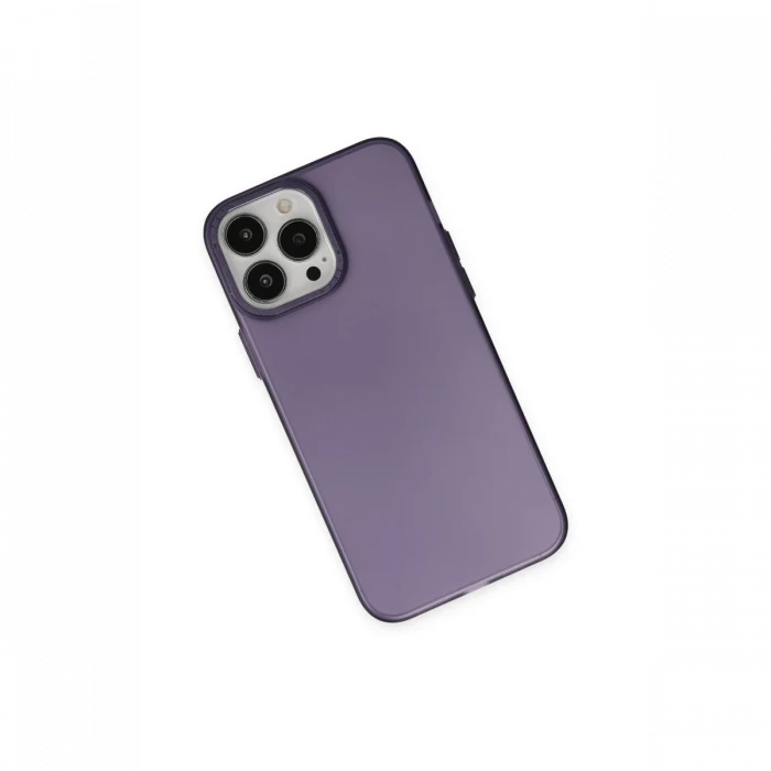 Apple iPhone 14 Pro Max Kılıf Modos Metal Kapak - Derin Mor