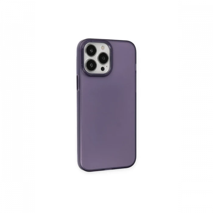 Apple iPhone 14 Pro Max Kılıf Modos Metal Kapak - Derin Mor