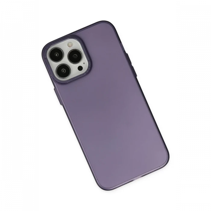 Apple iPhone 14 Pro Max Kılıf Modos Metal Kapak - Mor